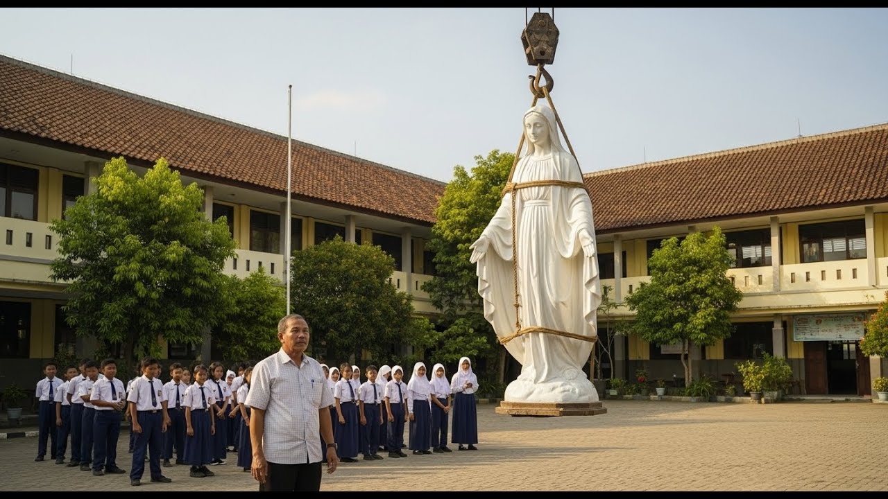 Kepala Sekolah Memindahkan Patung Bunda Maria — Penemuan di Bawahnya Membungkam Satu Kota
