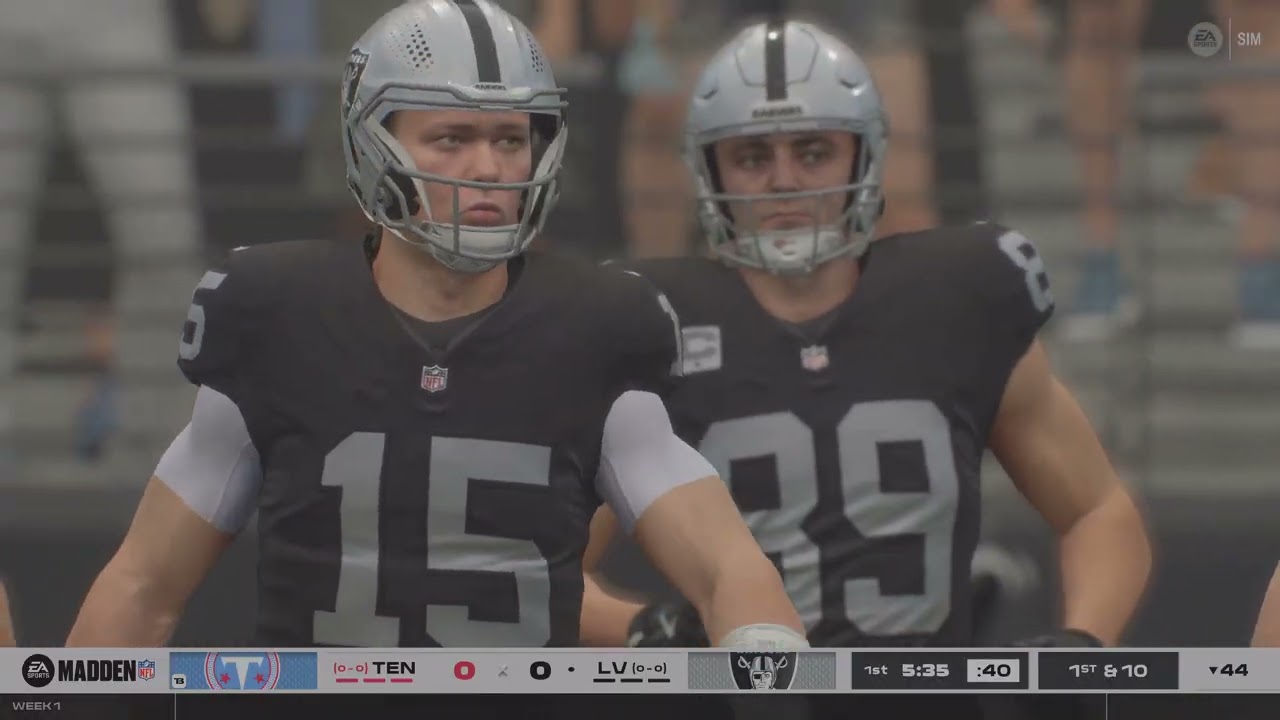 Madden NFL 26 Franchise Titans rebuild 2026 Week 1 Titans @ Raiders part 1