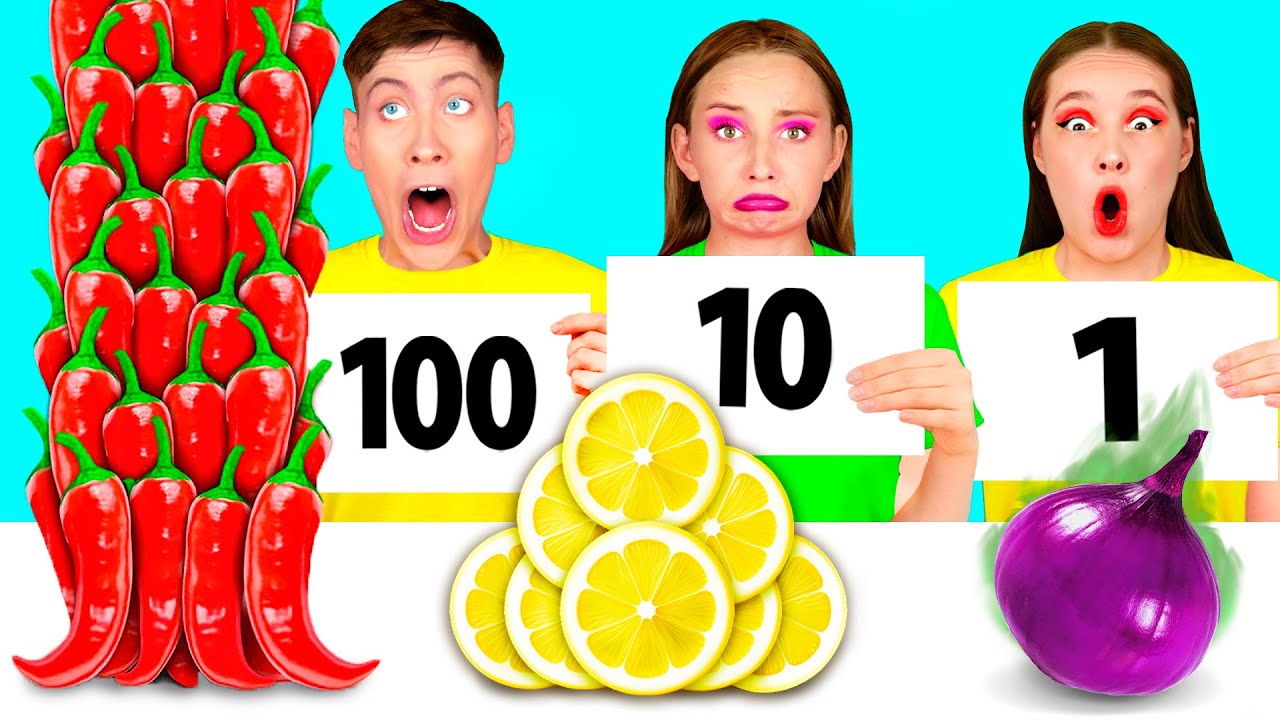 100 Слоев Еды Челлендж | Потрясающие Кухонные Хитрости от HAHANOM Challenge