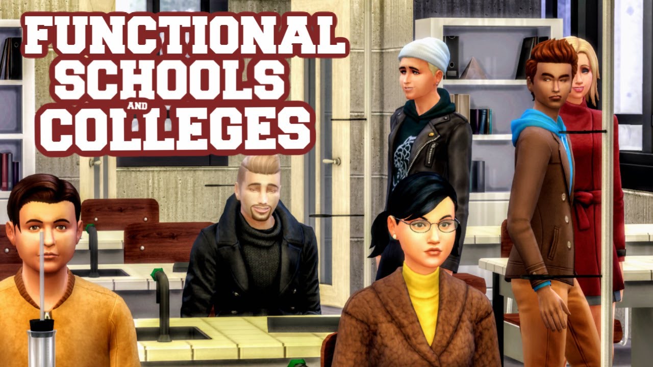 THE SIMS 4 FUNCTIONAL UNIVERSITY, HIGH SCHOOL, AND DAYCARE - MOD & CC DOWNLOAD LINKS