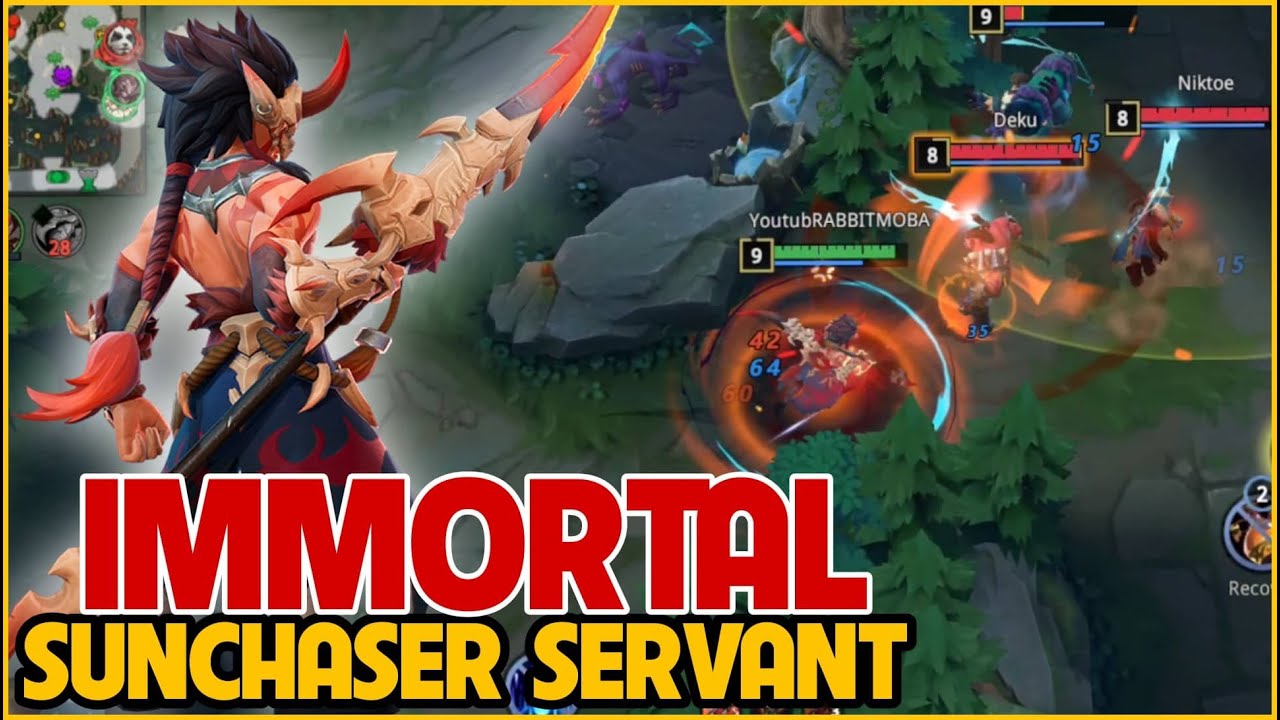 ✔️ AutoChess MOBA | SUNCHASER SERVANT (Top Lane) Gameplay + Build - Rook V Rank