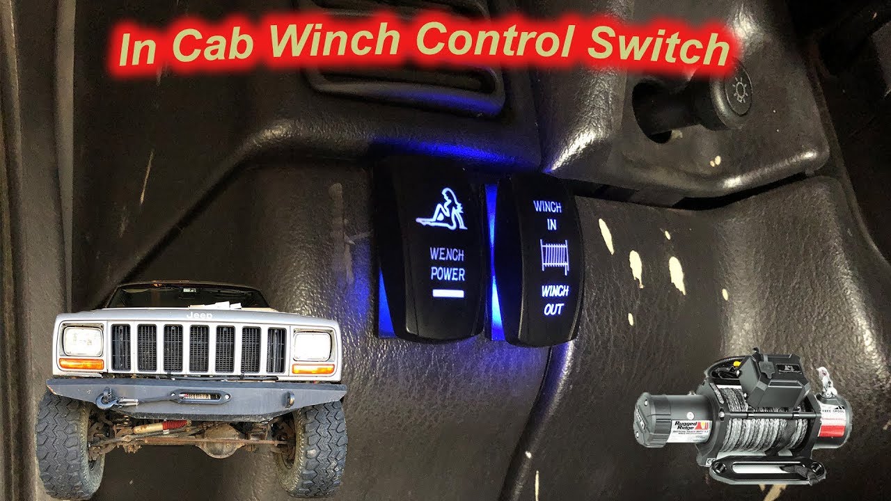 Переключатель управления лебедкой в ​​кабине моего Jeep XJ