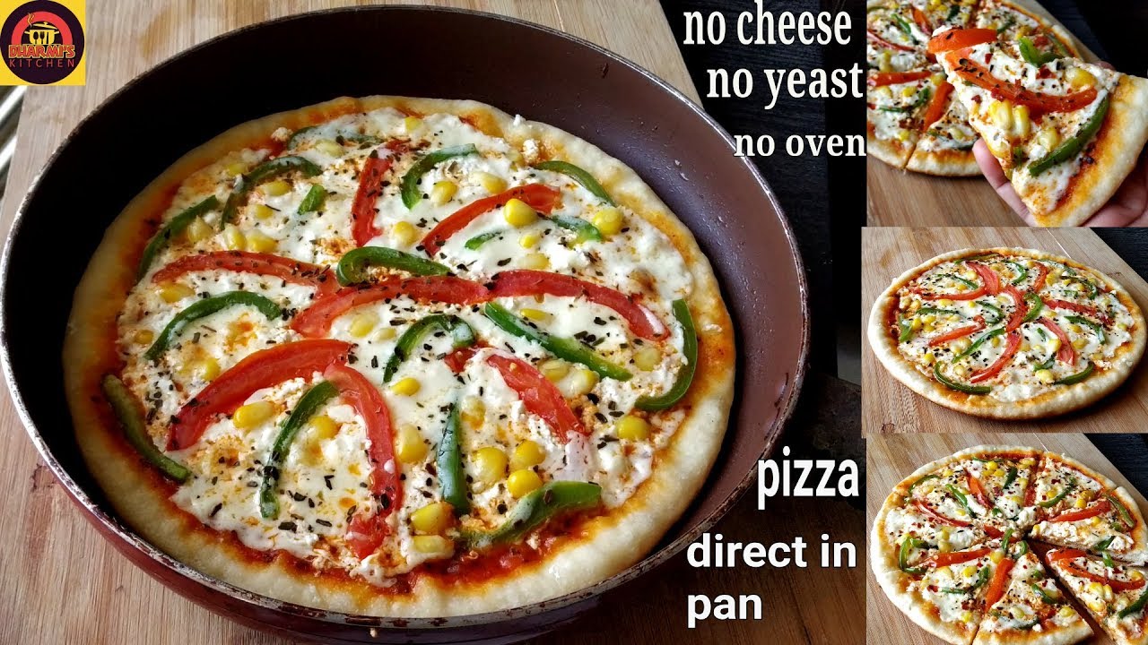 Without Cheese | Yeast Free Pizza | Without Oven Pizza | Pan Pizza | Kids Pizza | Kadhai Pizza
