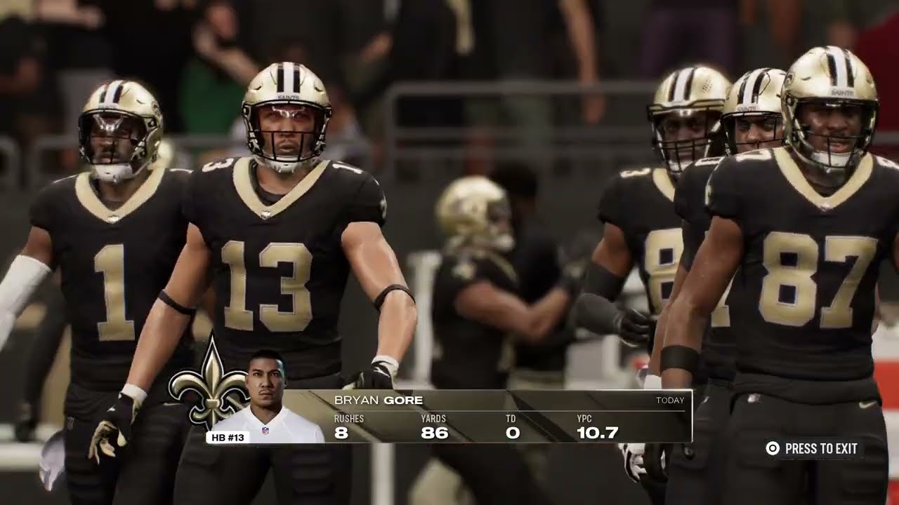 2027: Week 1 - Jets vs. Saints 2nd Half