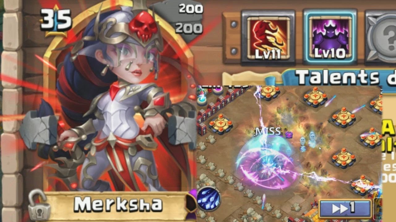 Merksha, Gros dégâts de zone ! Castle Clash