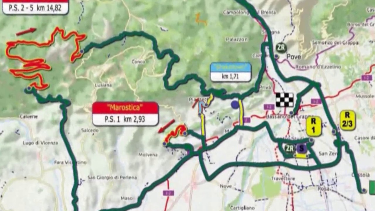 ICCOLTI FERRARELLI PORSCHE 911 RSR  RALLY BASSANO 2016 PS 1 RECORD MAROSTICA