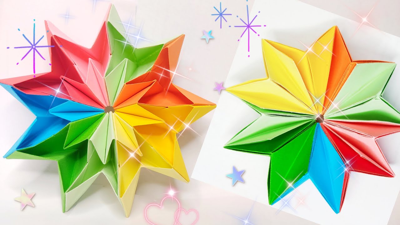How To Make a Paper MOVING FLEXAGON -  Origami easy