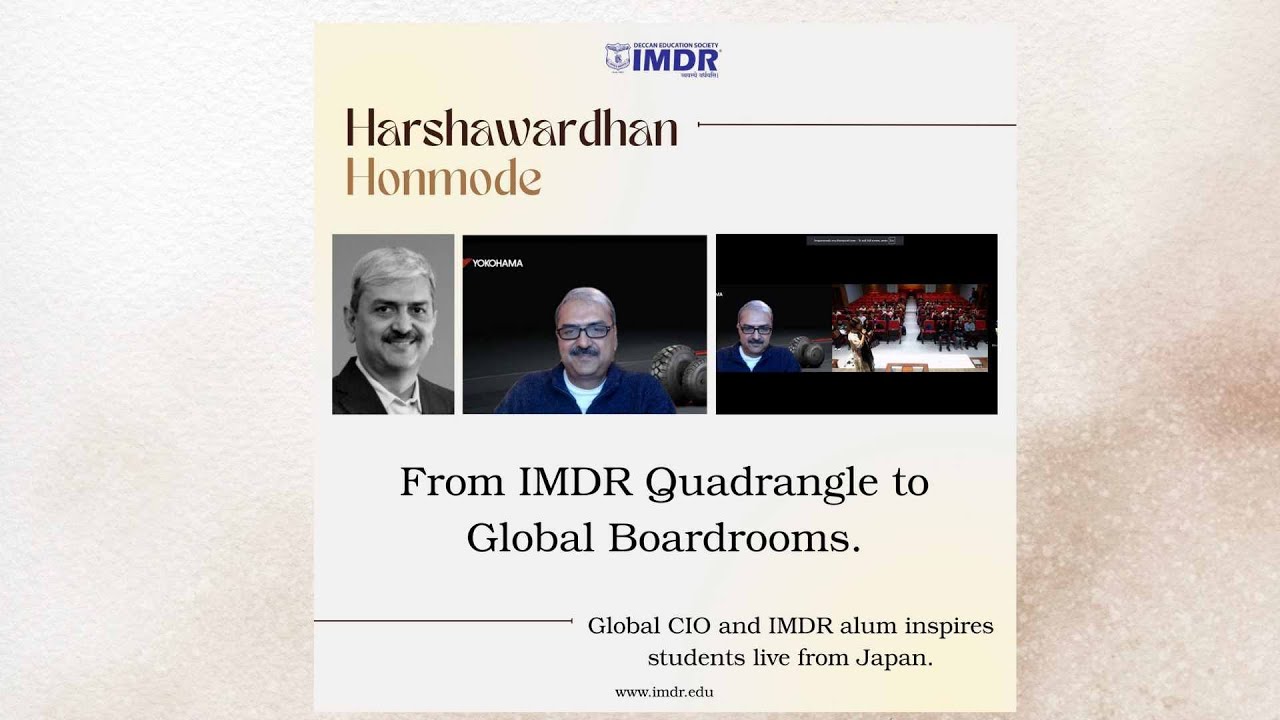 IMDR | From IMDR Quadrangle to Global Boardrooms | Mr. Harshawardhan Honmode