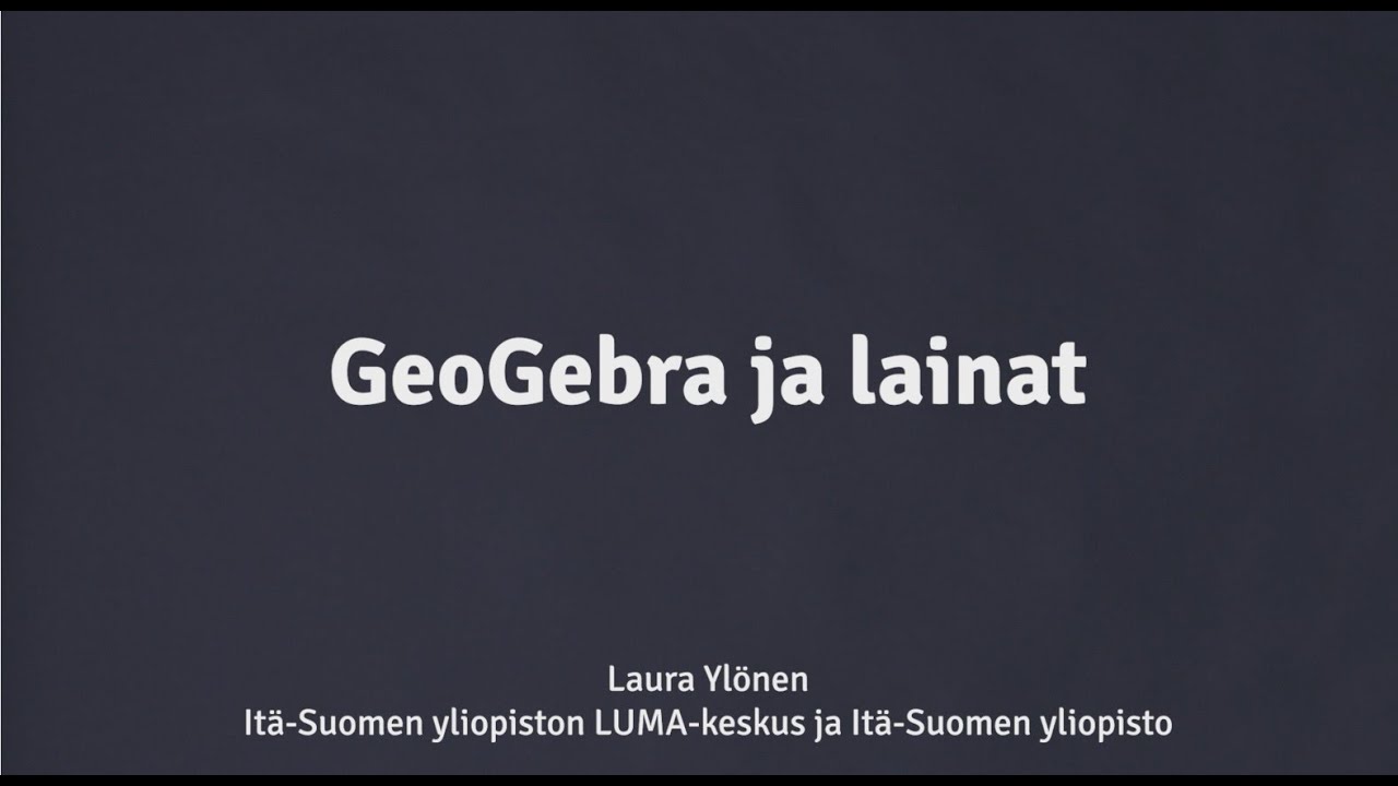 GeoGebra ja lainat