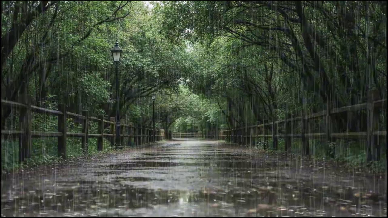 Relaxing Forest Rain at Dusk | Ambient Leaf and Rain Sounds to Help You Sleep Better Naturally