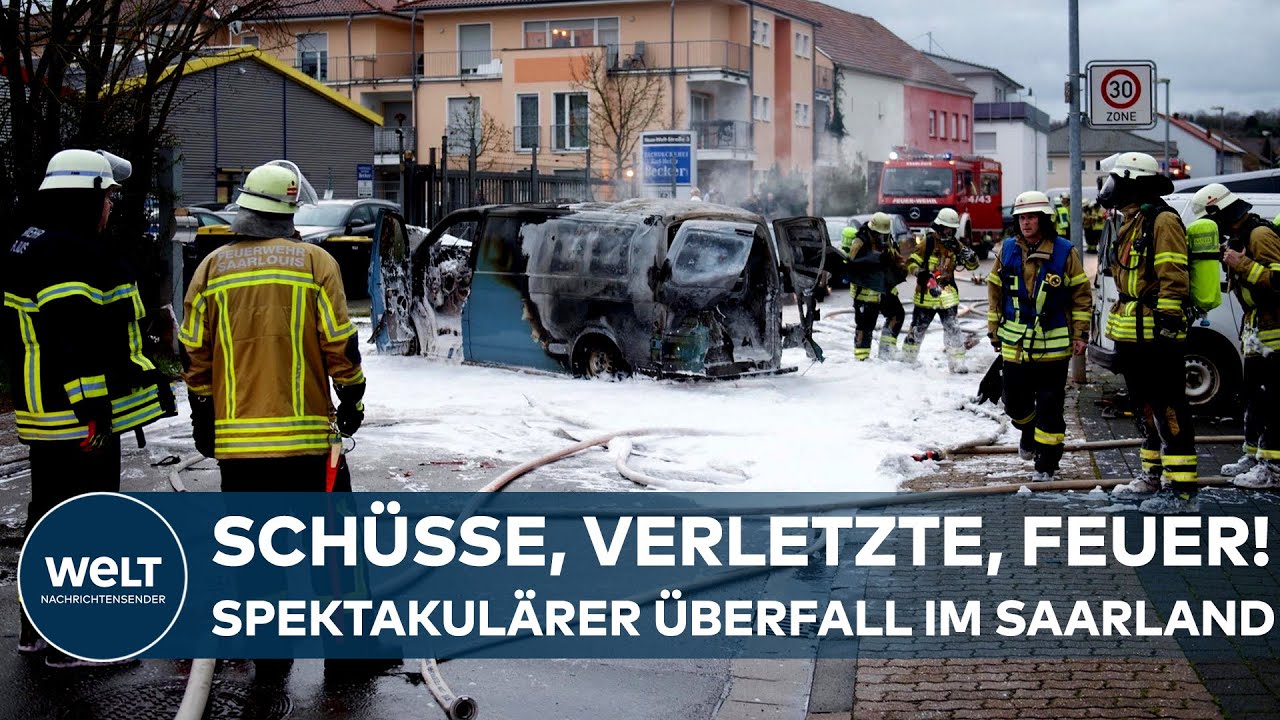 SAARLOUIS: Schüsse, Verletzte und Feuer! Spektakulärer Überfall auf Geldtransporter im Saarland