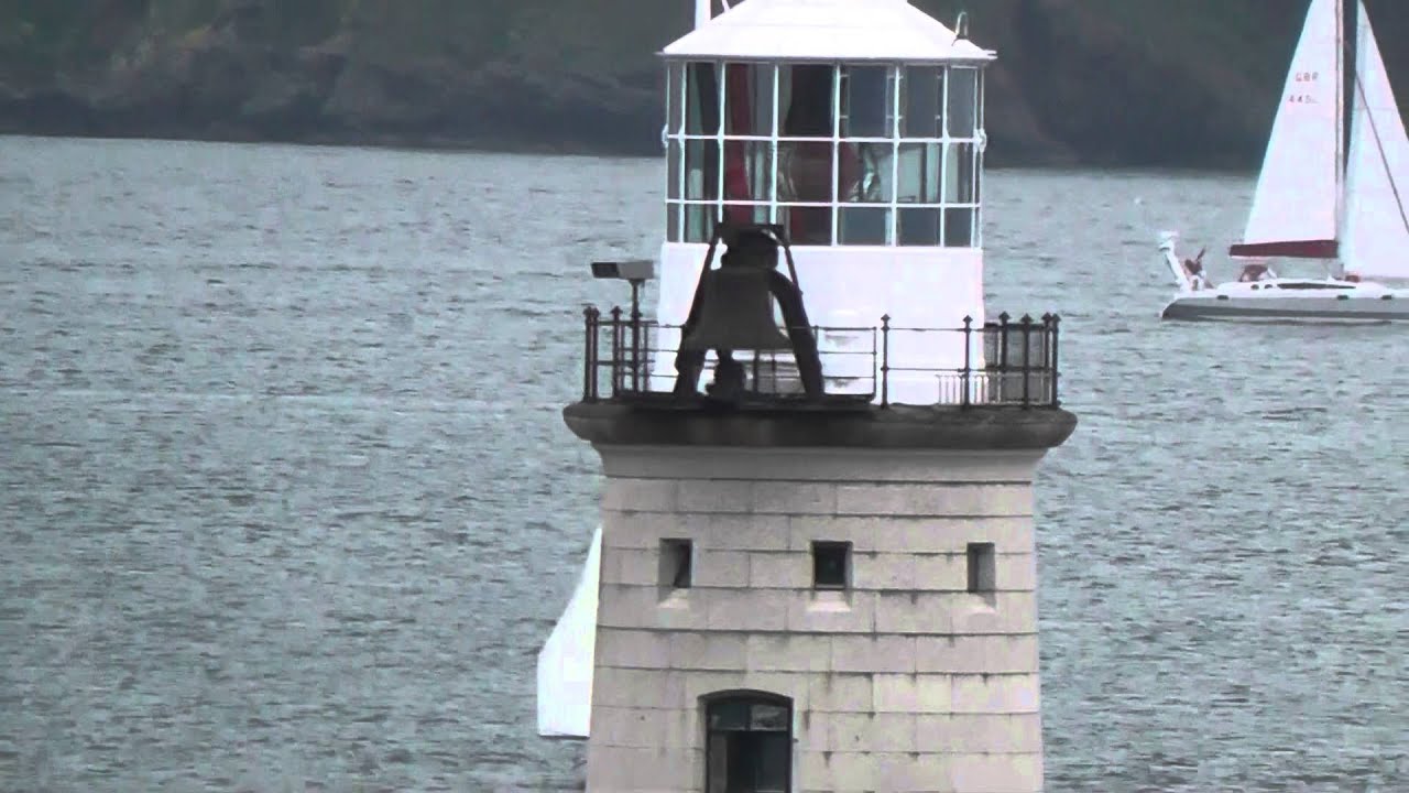 Plymouth Breakwater Lighthouse Videoed From MV Pont Aven, Plymouth, England 2nd June 2013