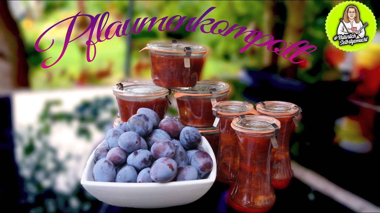 Pflaumen / Zwetschgen Kompott - Mit Portwein und Ingwer - zubereiten und einkochen