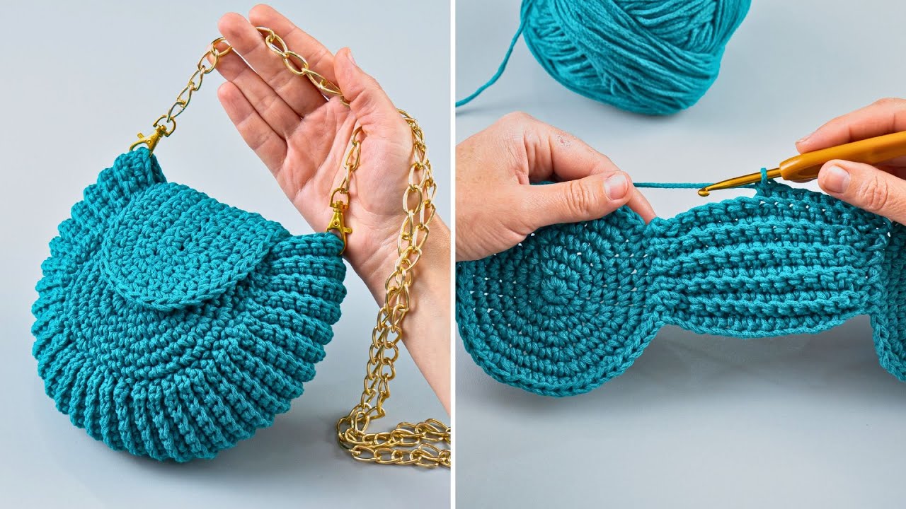 Простая вязаная крючком сумка через плечо Miarti🧶