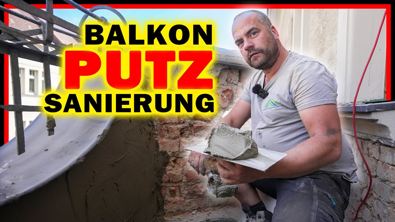 BALKON SANIERUNG - Vom GRUNDPUTZ über ARMIERUNG zum FILZPUTZ mit Farbe! | Home Build Solution