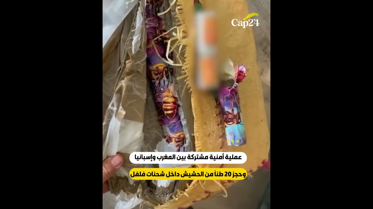 عملية أمنية مشتركة بين المغرب وإسبانيا وحجز 20 طناً من الحشيش داخل شحنات فلفل