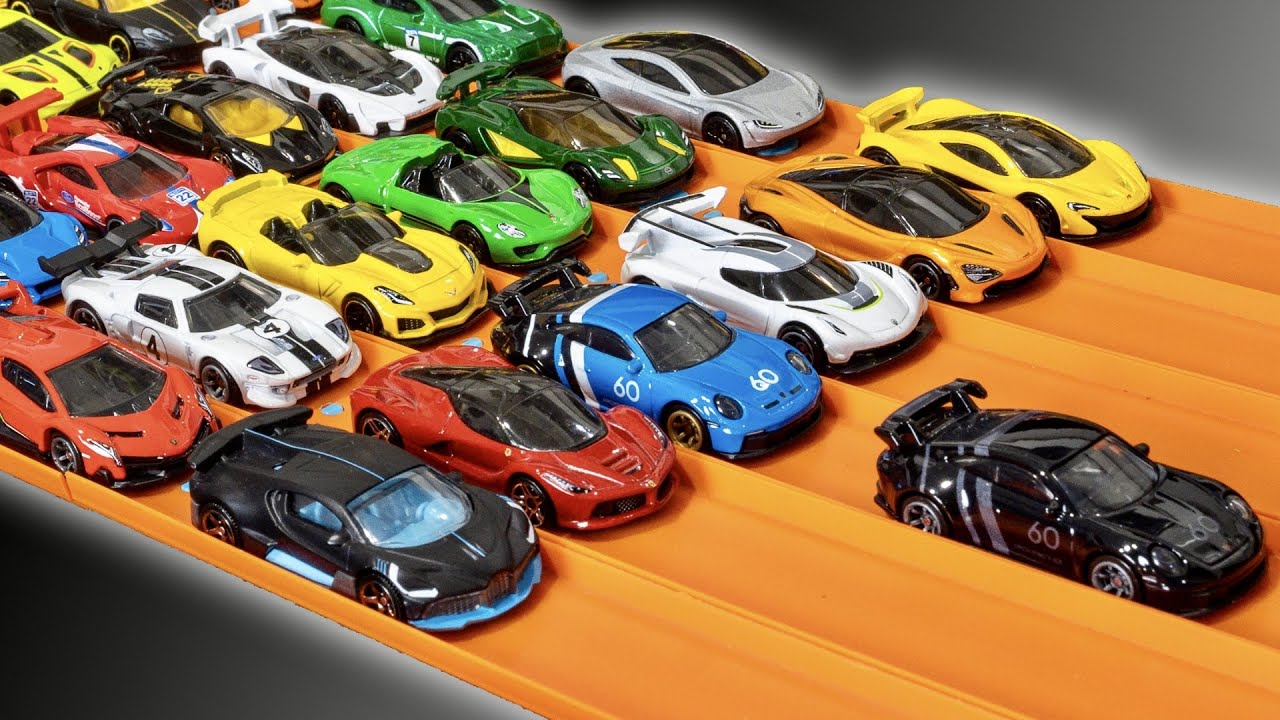 Hot Wheels Chase Porsche против 30 экзотических суперкаров