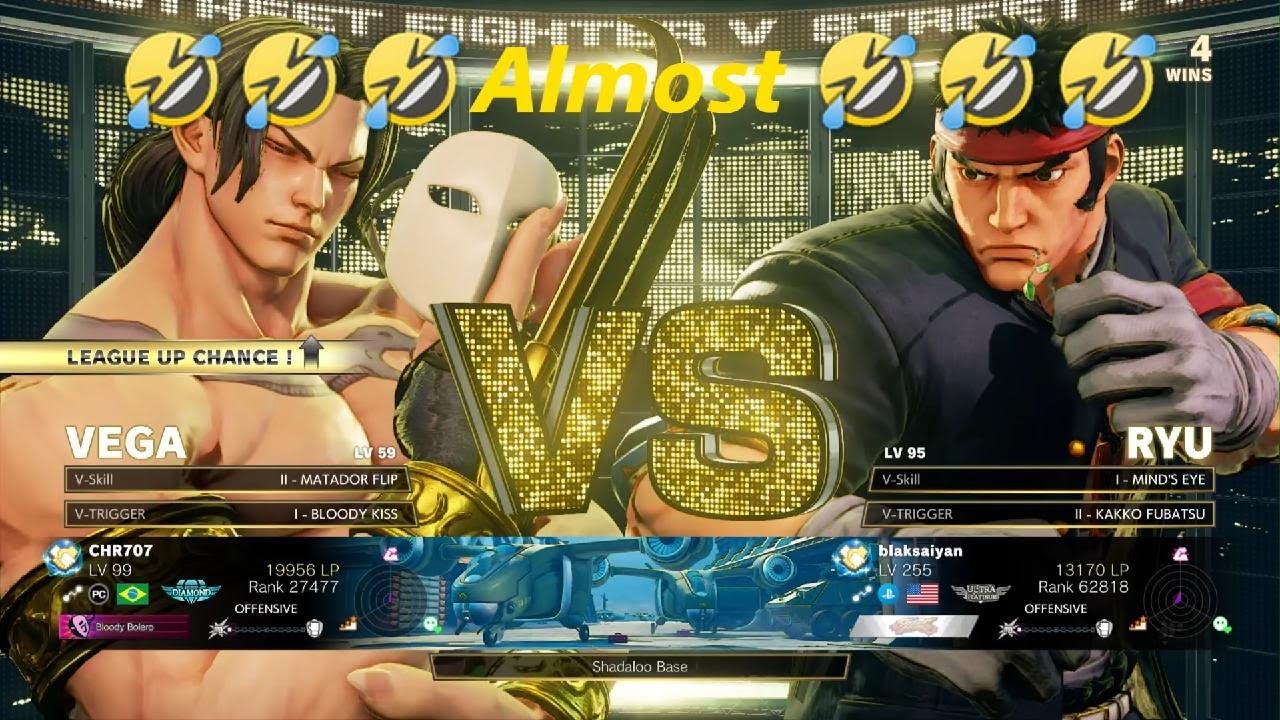 STREET FIGHTER V: blaksaiyan vs CHR707 - 🤣🤣🤣👌Almost Ggs