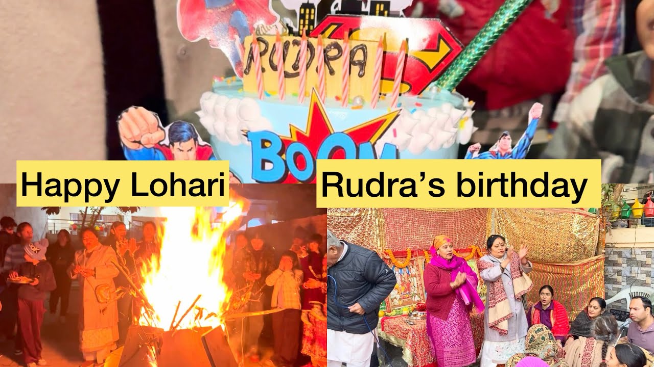 Lohari  or rudra ka  birthday  || meenaprdp || family || vlog || 