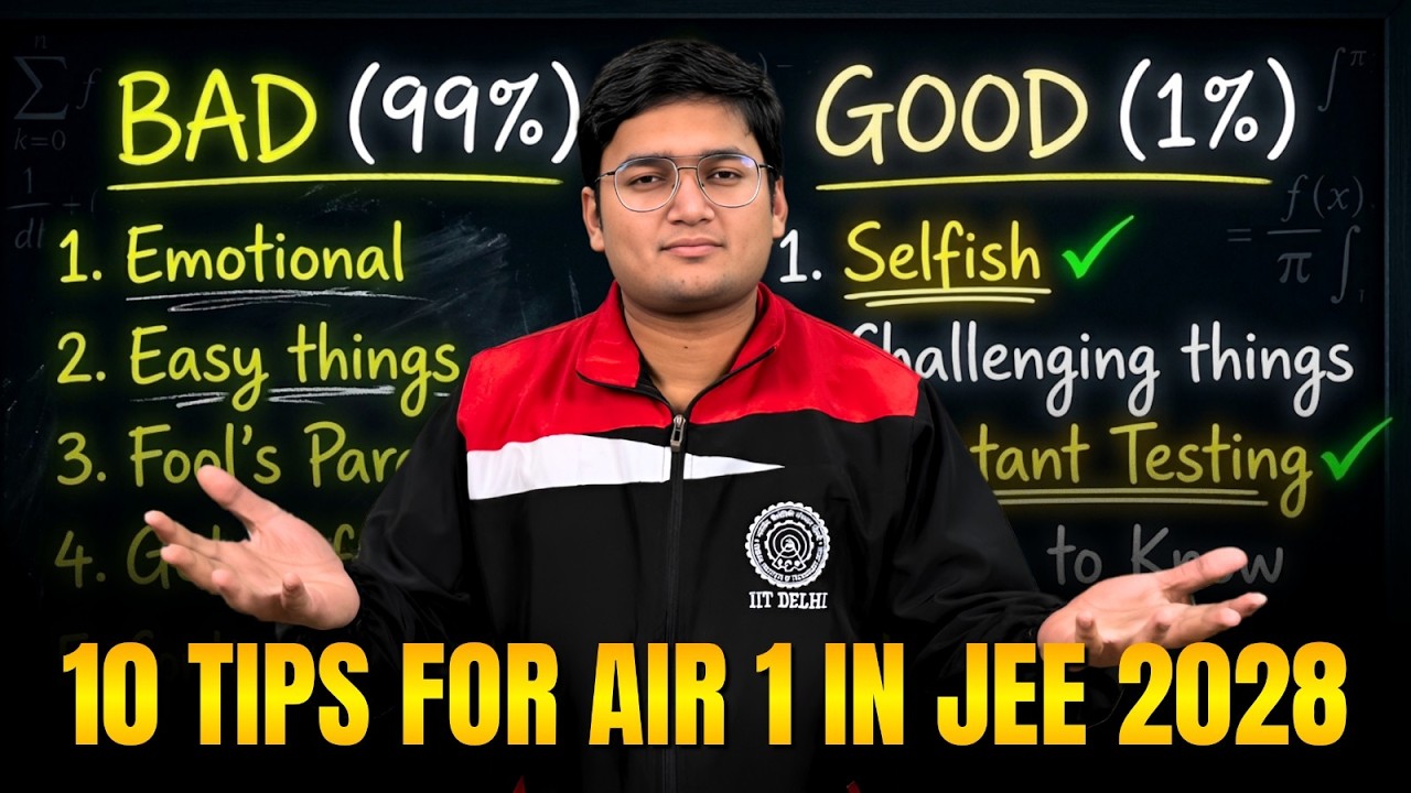 JEE 2028 AIR 1 CONFIRM: 10 Tips to Follow | Nishant Jindal #jee2028