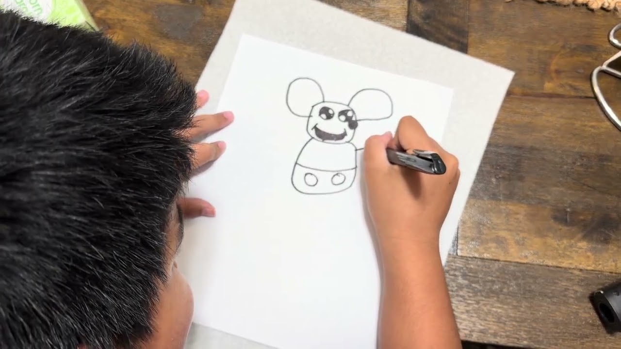 How to draw Mickey Mouse but just don’t mind about my drawing