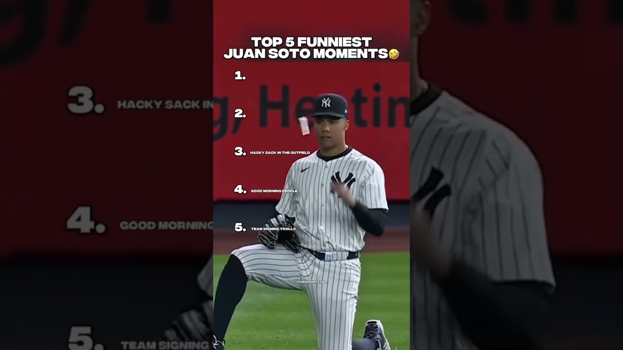 TOP 5 FUNNIEST JUAN SOTO MOMENTS🤣 #juansoto #mets #yankees #sports #top5
