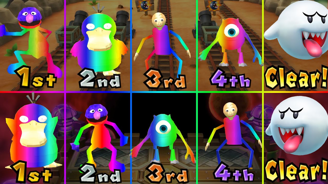 Mario Party 9 - Kermit vs Psyduck vs Baldi vs  Wazowski #MarioGame