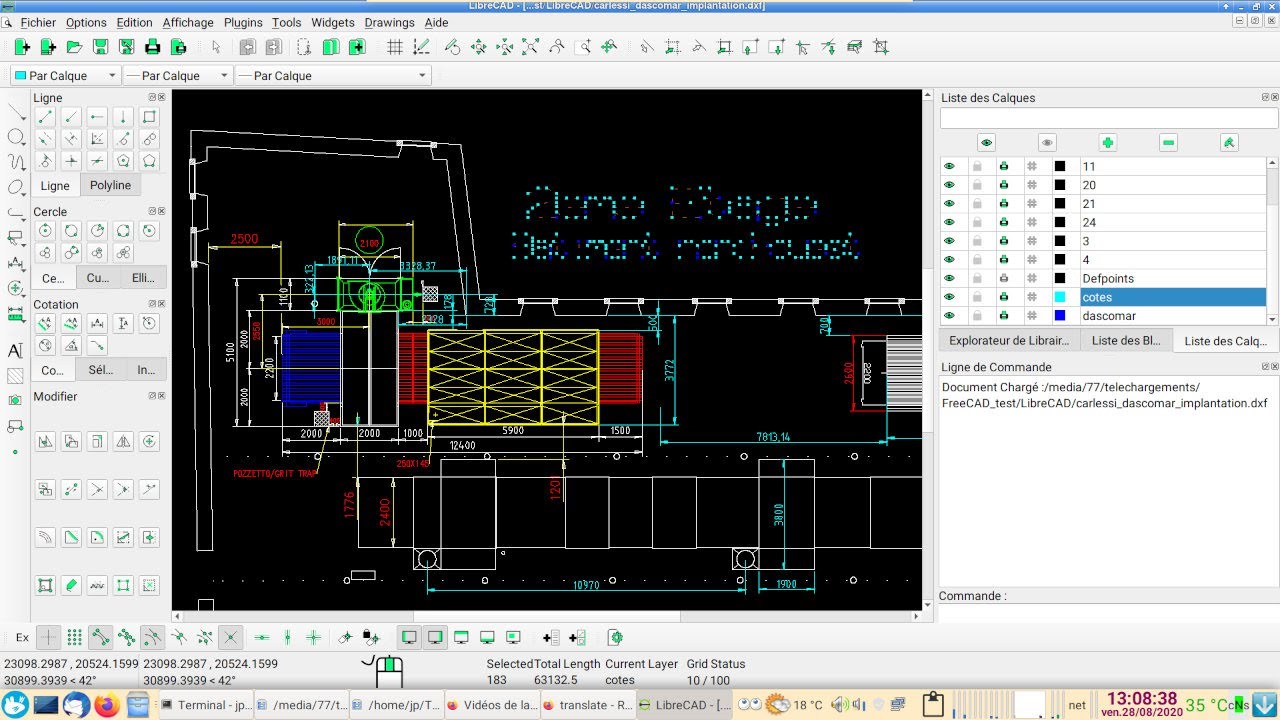 LibreCAD 2.1.3 débutants : Presentation du logiciel