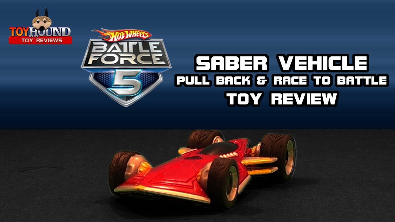 Hot Wheels Battle Force 5 Saber Pull Back Vehicle, Toy Review