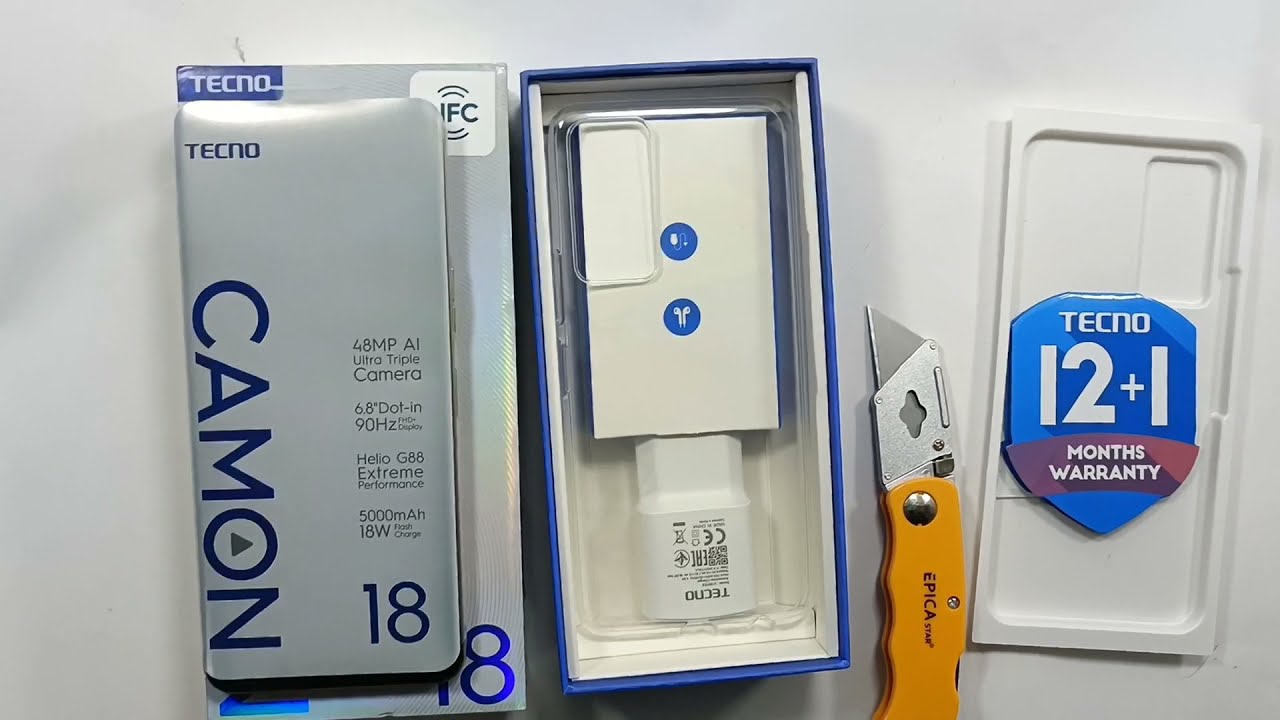فتح صندوق تكنو كامون ١٨ || TECNO camon 18 unboxing