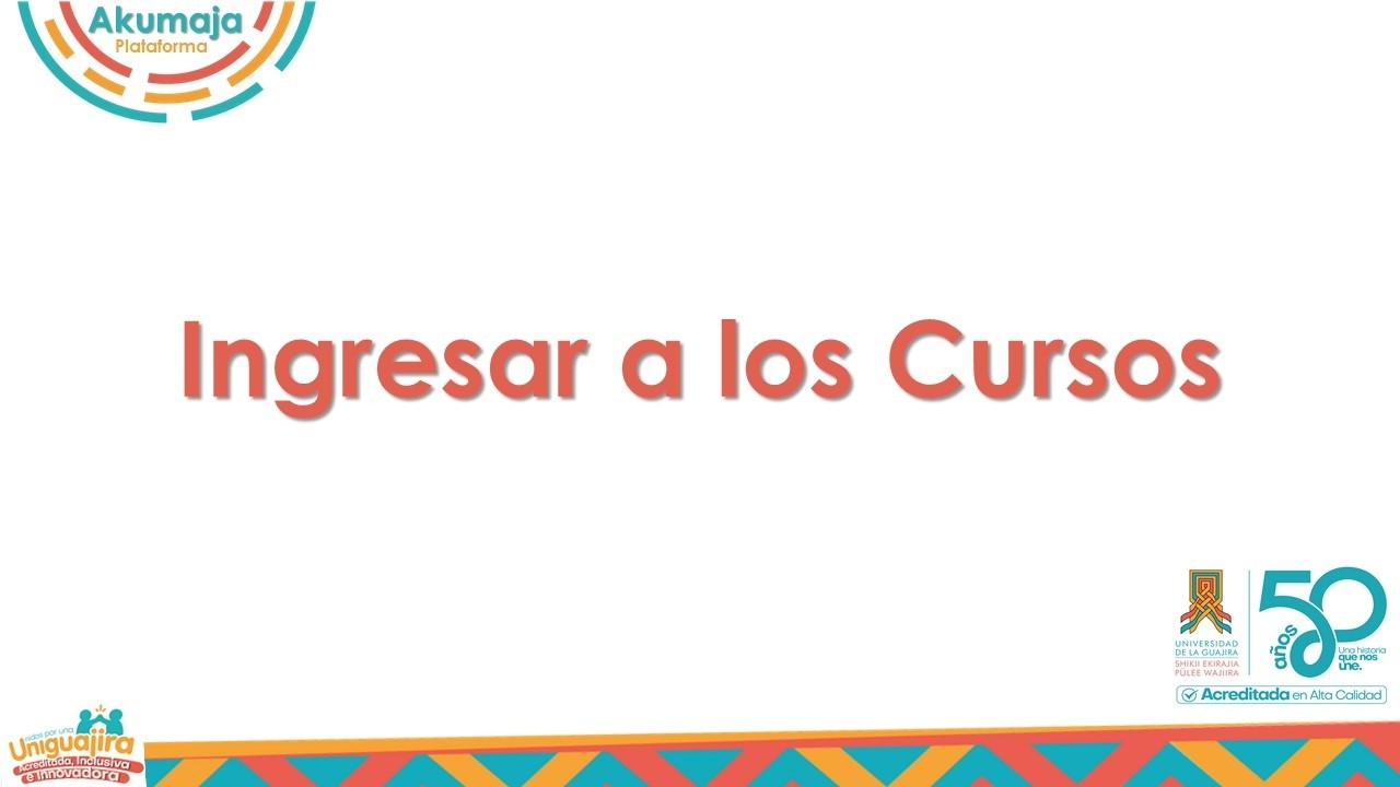 Ingresar a los Cursos