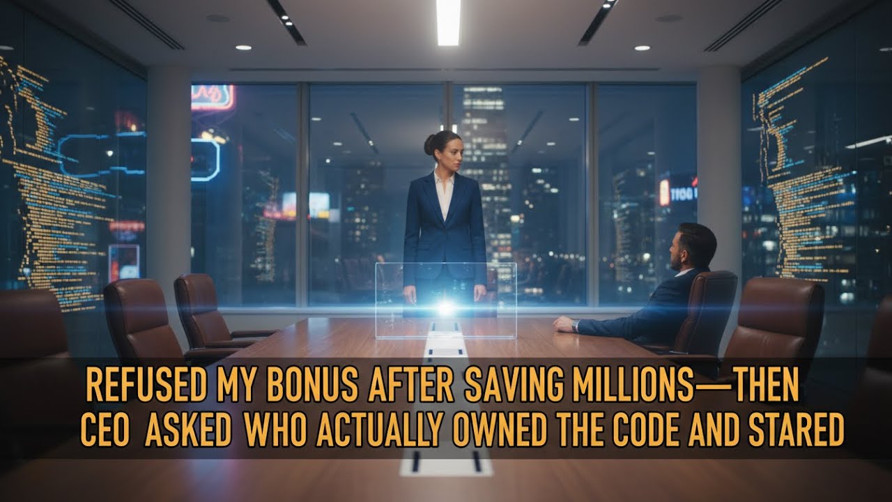 REFUSED MY BONUS AFTER SAVING MILLIONS—THEN CEO ASKED WHO ACTUALLY OWNED THE CODE AND STARED.