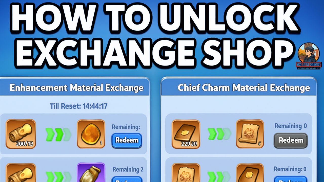How to unlock and when to unlock exchange shop for chief gear and chief charms as F2P/low spenders 💙