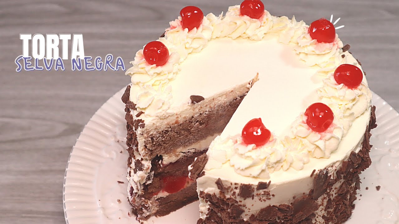 TORTA SELVA NEGRA/MUY FÁCIL/paso a paso y deliciosa