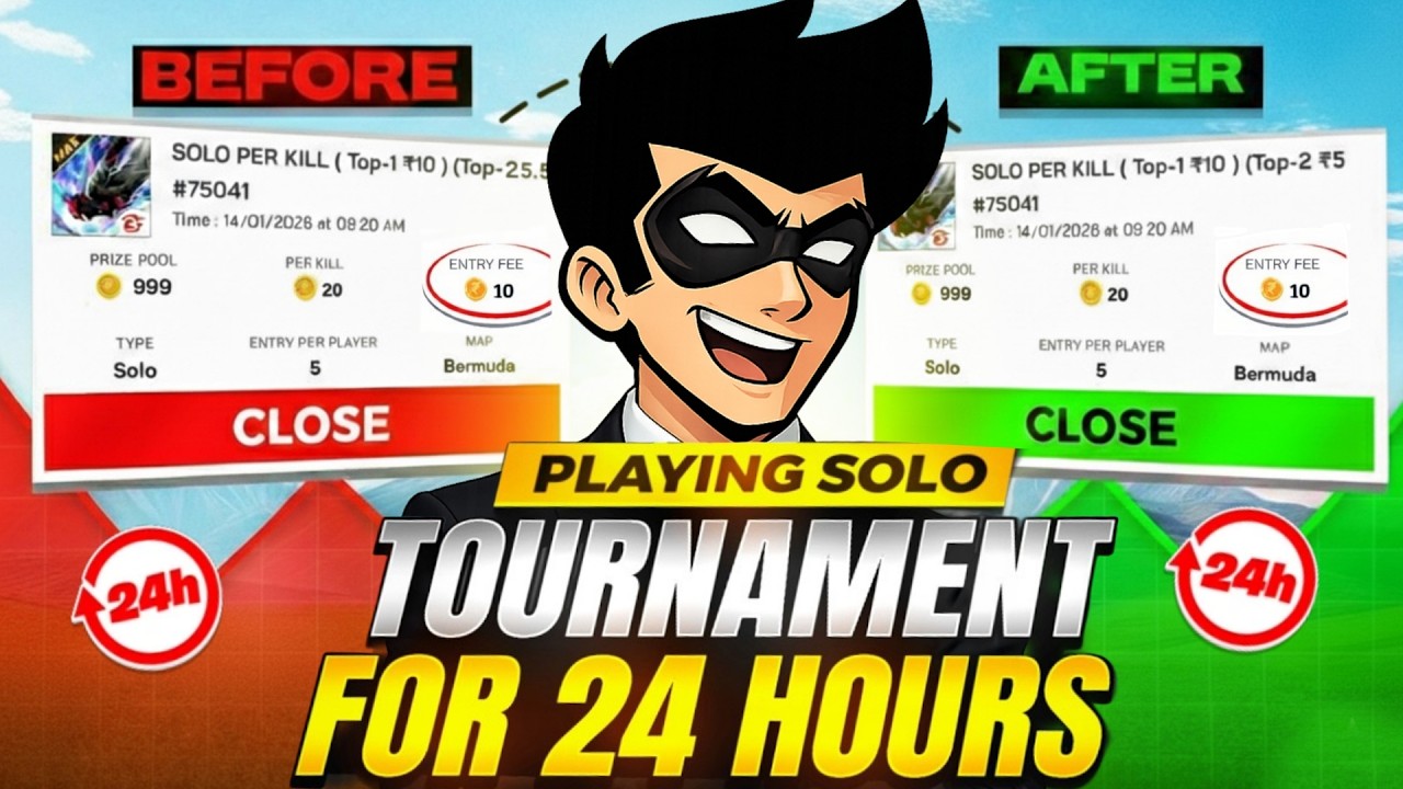 I Played Solo Tournaments for 24 Hours — Profit or Loss?