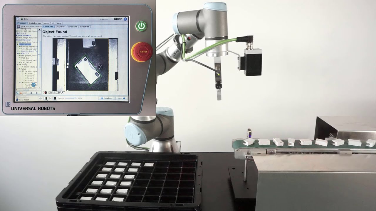 VISOR® Robotic Application Example: Picking parts from a conveyor belt