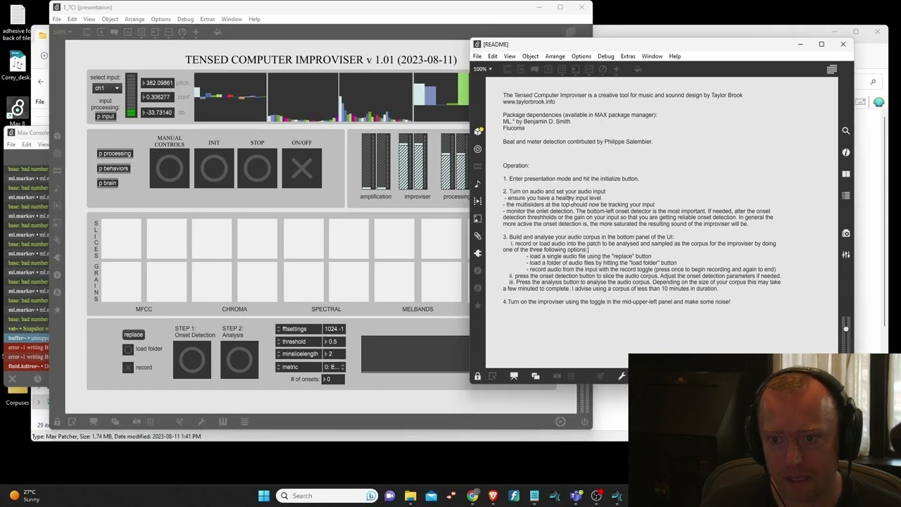 Tensed Computer Improviser - Basic Operation Overview