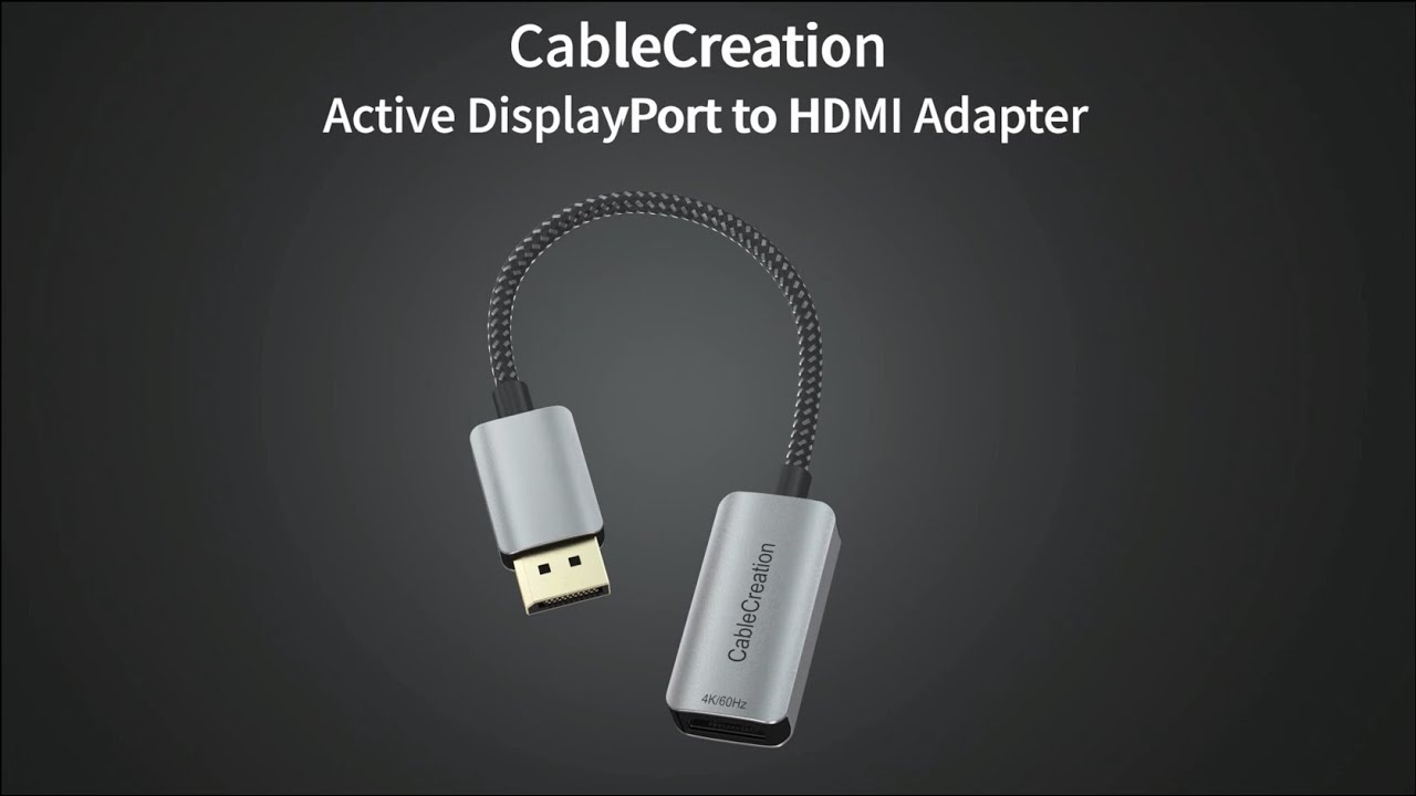 Active DP to HDMI Adapter, Convert DisplayPort GPU to HDMI monitor | HDR 4K@60Hz