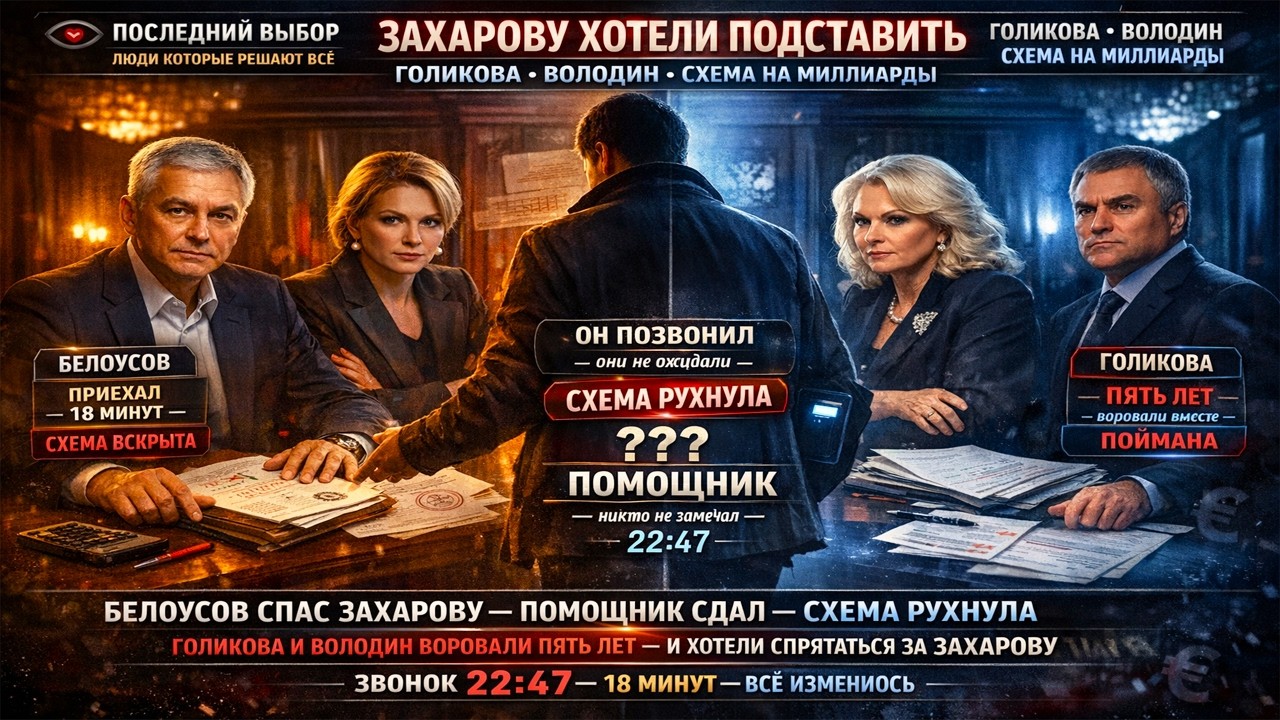 БЕЛОУСОВ СПАС ЗАХАРОВУ. Голикова и Володин украли миллиарды — и хотели повесить это на неё