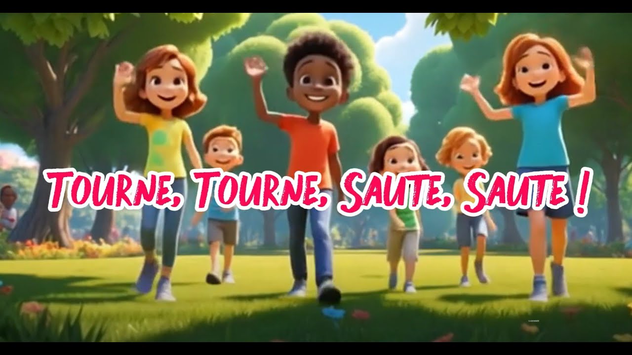 👉 Tourne et Saute ! | Chanson et danse pour enfants (3-6 ans) | Clip officiel