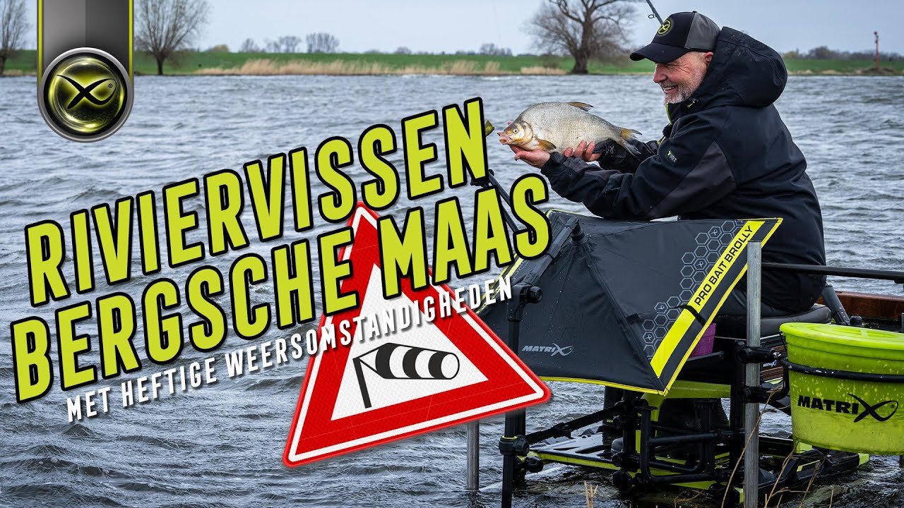 RIVIERVISSEN aan de Bergsche Maas