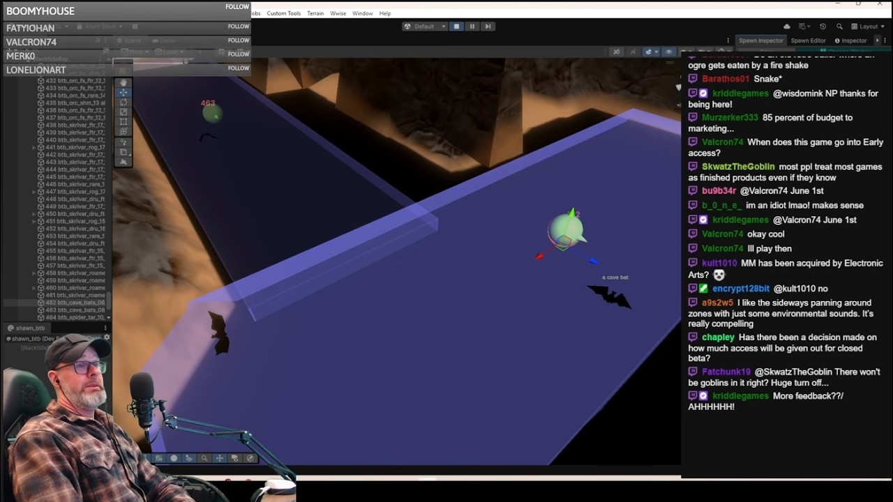 Mostly answering chat's questions - a tiny bit of Blacktide Bay dungeon implementation