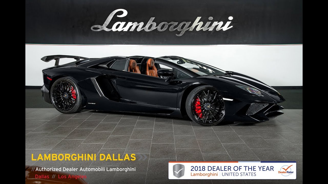 2017 Lamborghini Aventador SV Roadster Nero Pagaso L1122