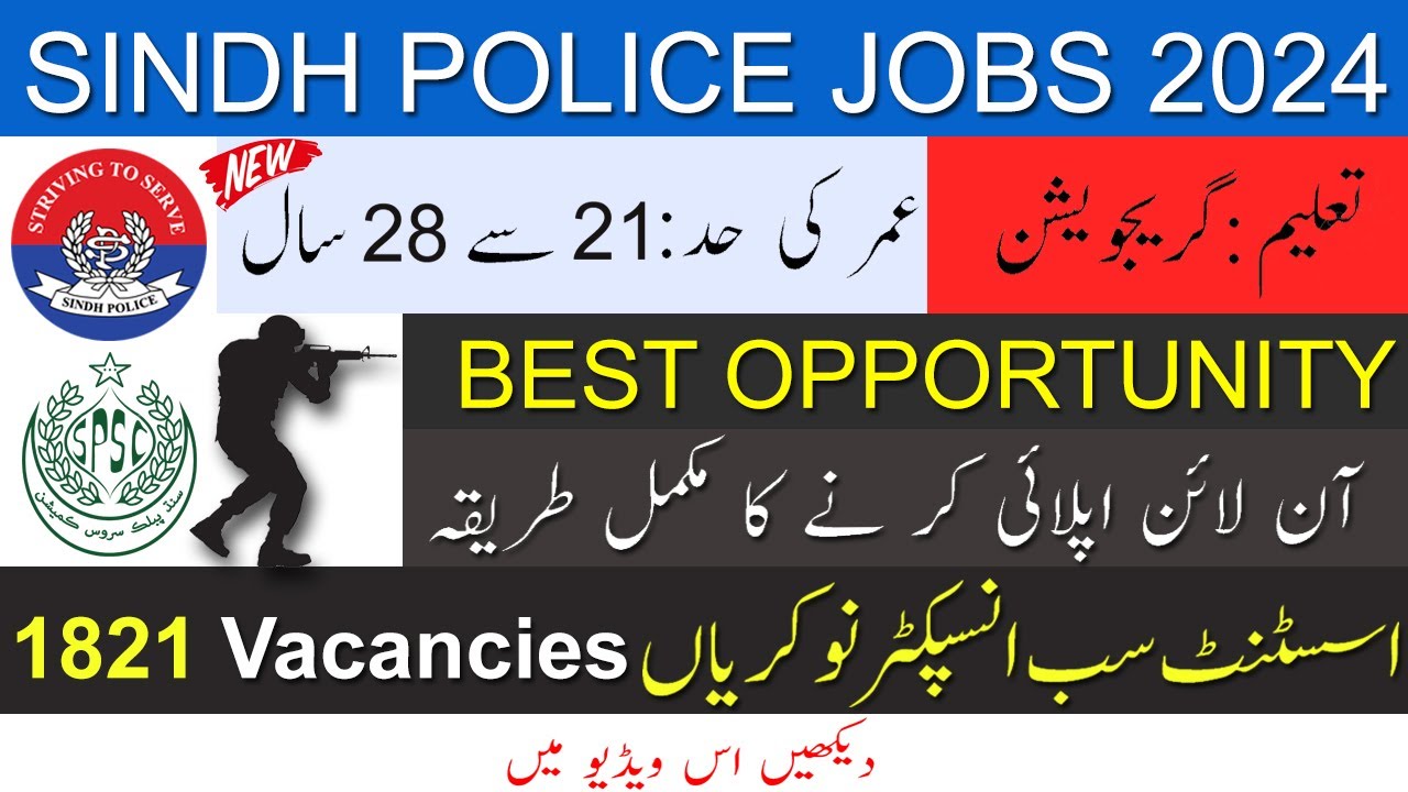 Sindh Police ASI Jobs 2024 || Online Apply