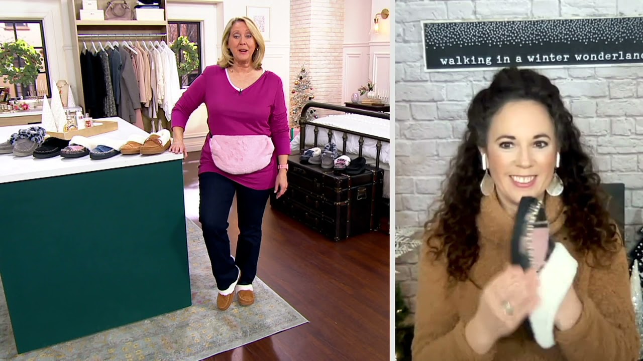 Choice of Earth Origins Faux Fur Moccasin or Clog Slippers on QVC