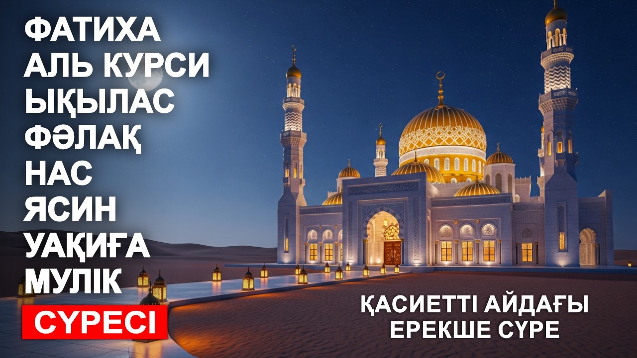 РАМАЗАНДАҒЫ СҰМДЫҚ САУАП! ФАТИХА, АЯТУЛЬ КУРСИ, ЫҚЫЛАС, ФӘЛАҚ, НАС, ЯСИН, УАҚИҒА, МҮЛК СҮРЕЛЕРІ