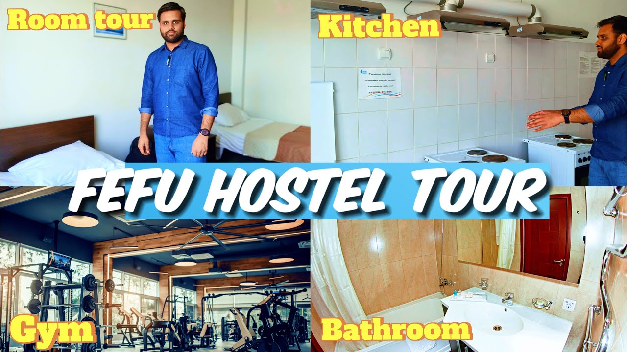 FEFU HOSTEL TOUR / ROOM / Kitchen / Laundry room / Gym / Study Room Tour / MBBS IN FEFU
