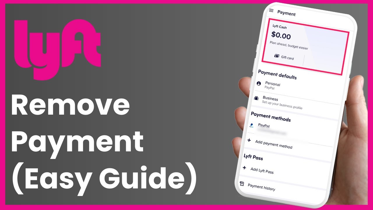How to Remove Payment in Lyft !