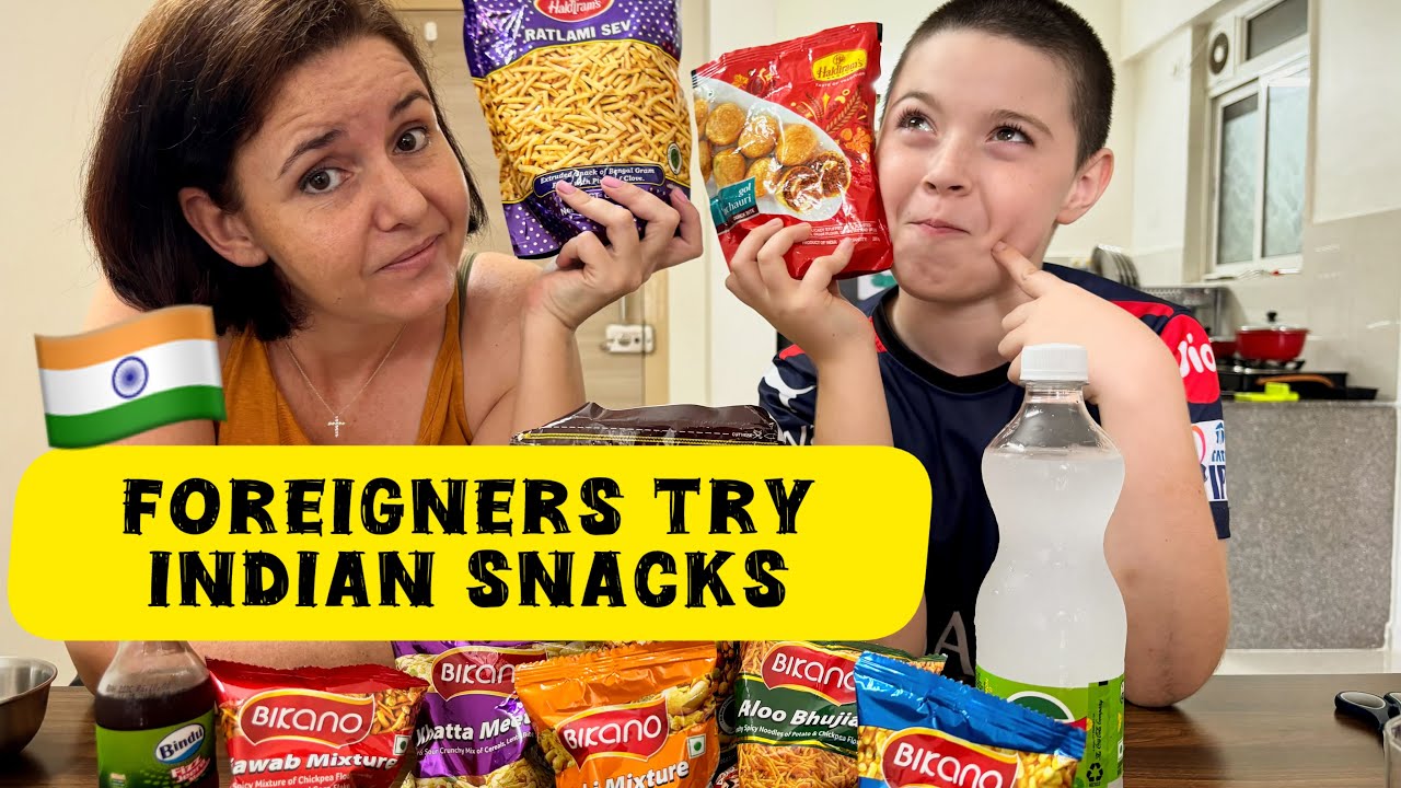 Foreigners Try Indian Snacks 🇮🇳 | Travel Vlog | #foreigners #travelvlog #indianfoodreaction #snacks