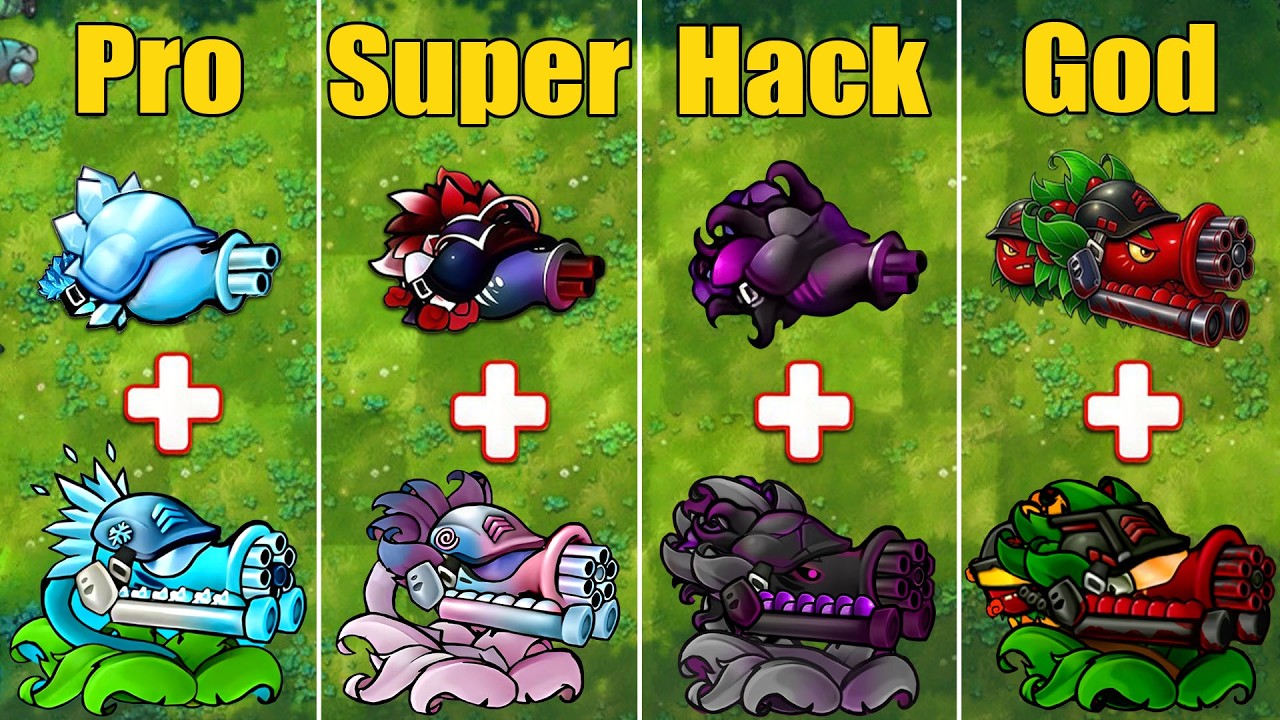PVZ 1 Fusion 3.4 Challenge!! Team Gatling Pea VS Team Drone VS Obsidian Gargantuar - Who Will Win?